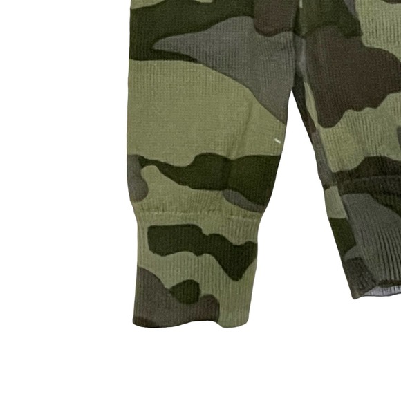 J. Crew Teddie Lightweight Sweater Size Small Camo Pattern Womens Worn Look - Picture 3 of 5